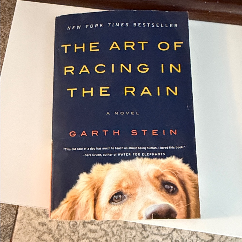 The Art of Racing in the Rain by Garth Stein - Navy & Yellow Cover